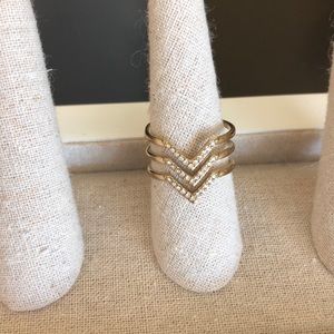 Pave Chevron Ring
